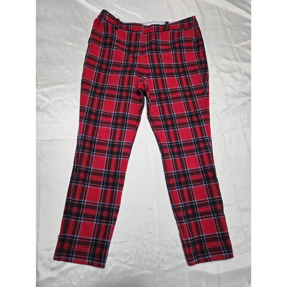 Vineyard‎ Vines Women's Nantucket Tartan Cocktail Golf Pants Plaid Red Size 12